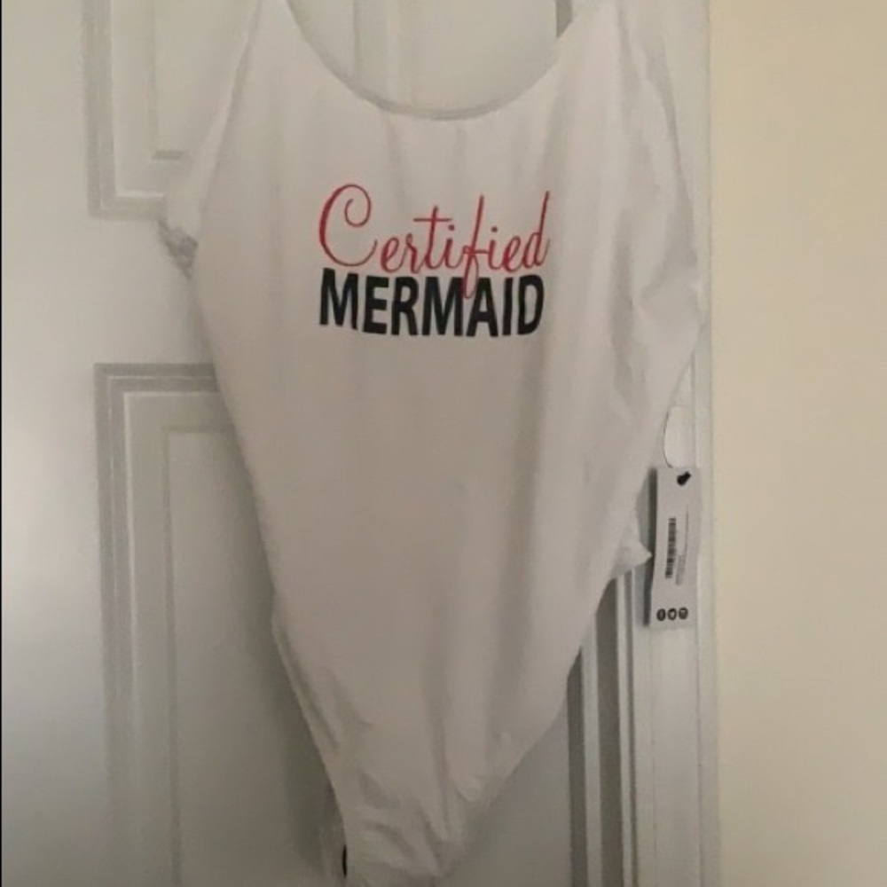 White one piece swimsuit